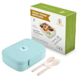 Bento Lunch Box with Cutlery - Beige