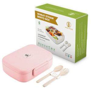 Bento Lunch Box with Cutlery - Beige
